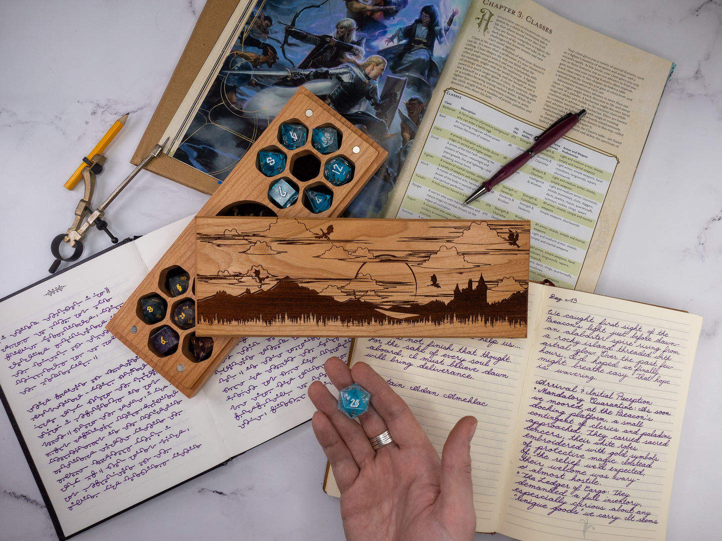 Fantasy | Engraved Dual Hex Dice Vault