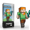 FiGPiN Classic Minecraft Alex enamel pin featuring pixelated character with detailed design, collectible gaming accessory.