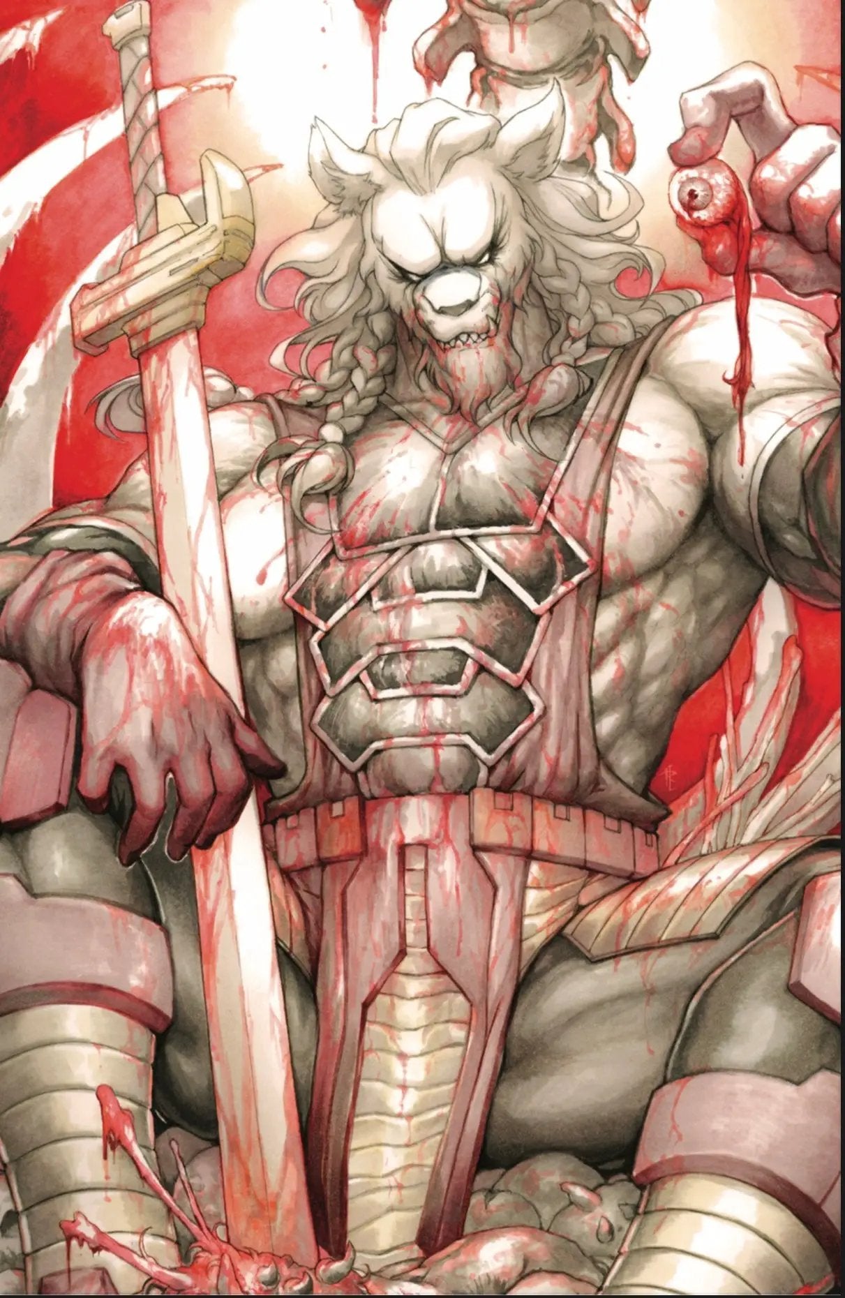 Comic book cover featuring Rachta Lin Virgin from Invincible Universe Battle Beast #2 by Jams Fortress Comics.