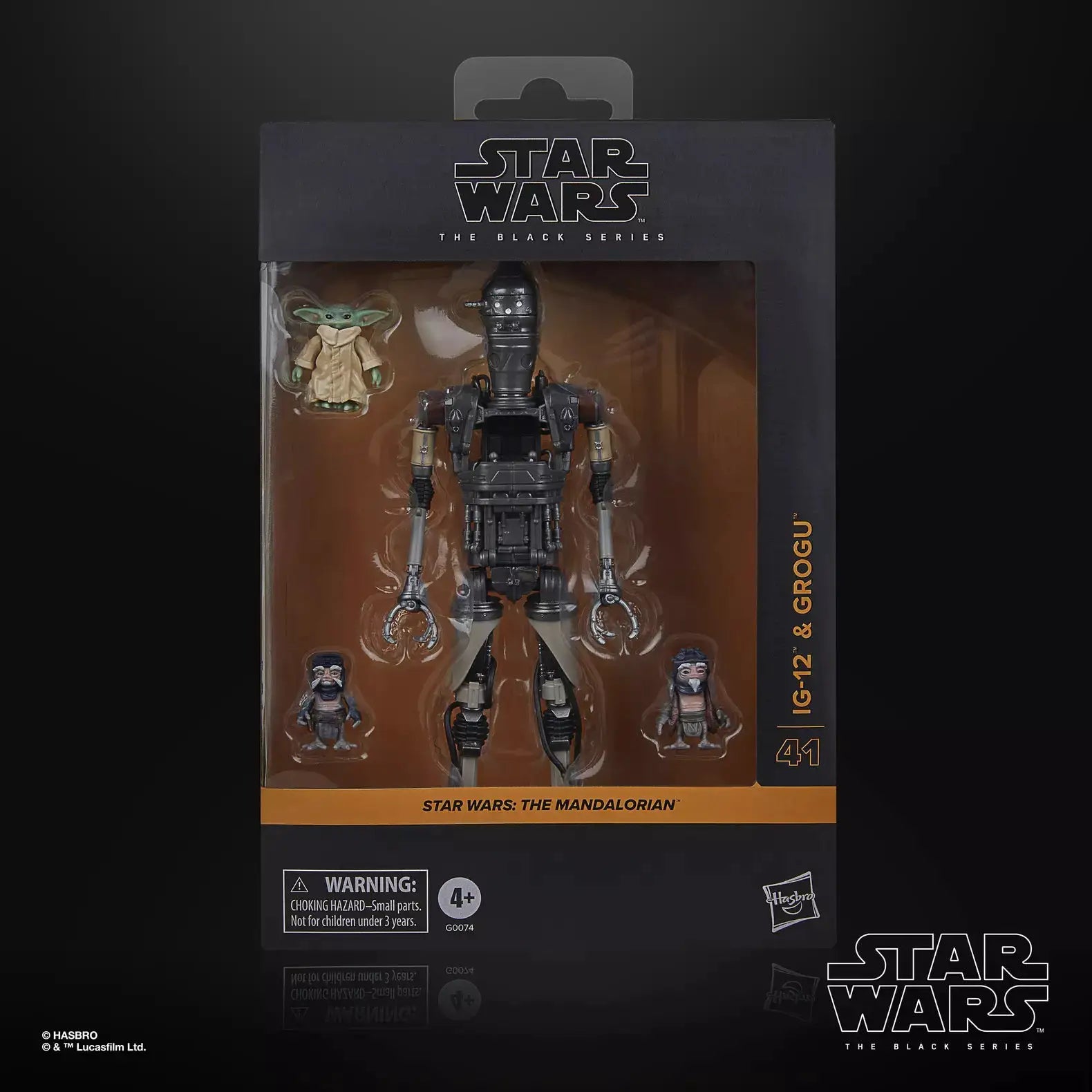 Star Wars The Black Series Deluxe IG-12 figure with Grogu from THE MIGHTY HOBBY SHOP, detailed action figure set.