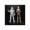 Star Wars The Black Series Clone Trooper and Battle Droid action figures, detailed figures with armor and weapon accessories.