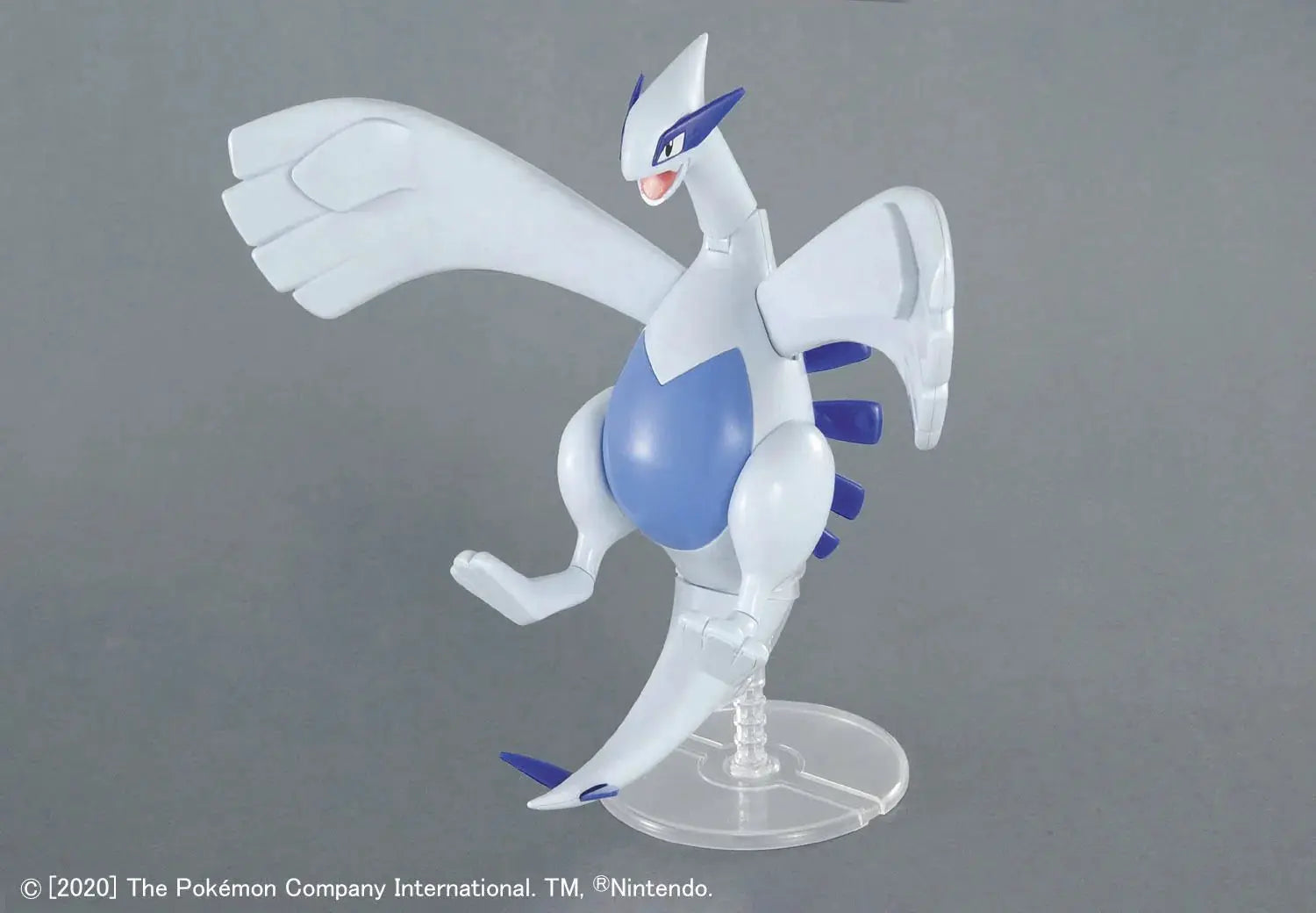 Pokemon Lugia model kit by THE MIGHTY HOBBY SHOP featuring a detailed plastic model of the legendary Pokémon.
