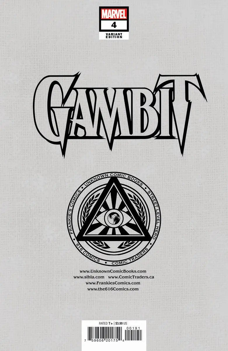 Gambit #4 Unknown Comics Tony Daniel Exclusive Virgin Var (10/12/2022) by Unknown Comic Books