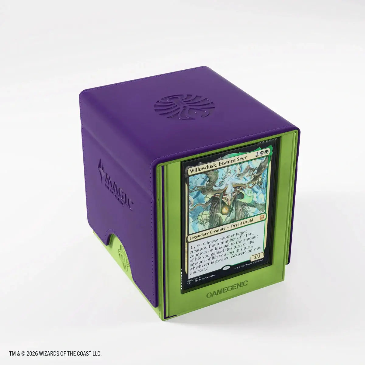 Magic: The Gathering Sidekick Pro 100+ XL Convertible card storage box in Witherbloom design with compartments and secure lid