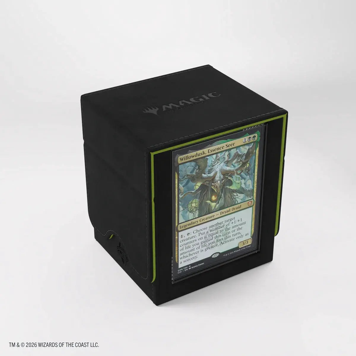 Magic: The Gathering Squire Plus 100+ XL convertible gaming card storage box with sturdy design and secure lid.