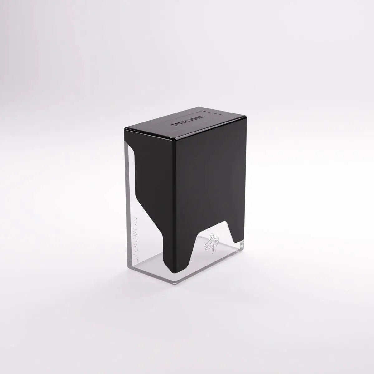 Gamegenic Bastion 50+ black solid and clear protective storage case for gaming accessories or collectibles.