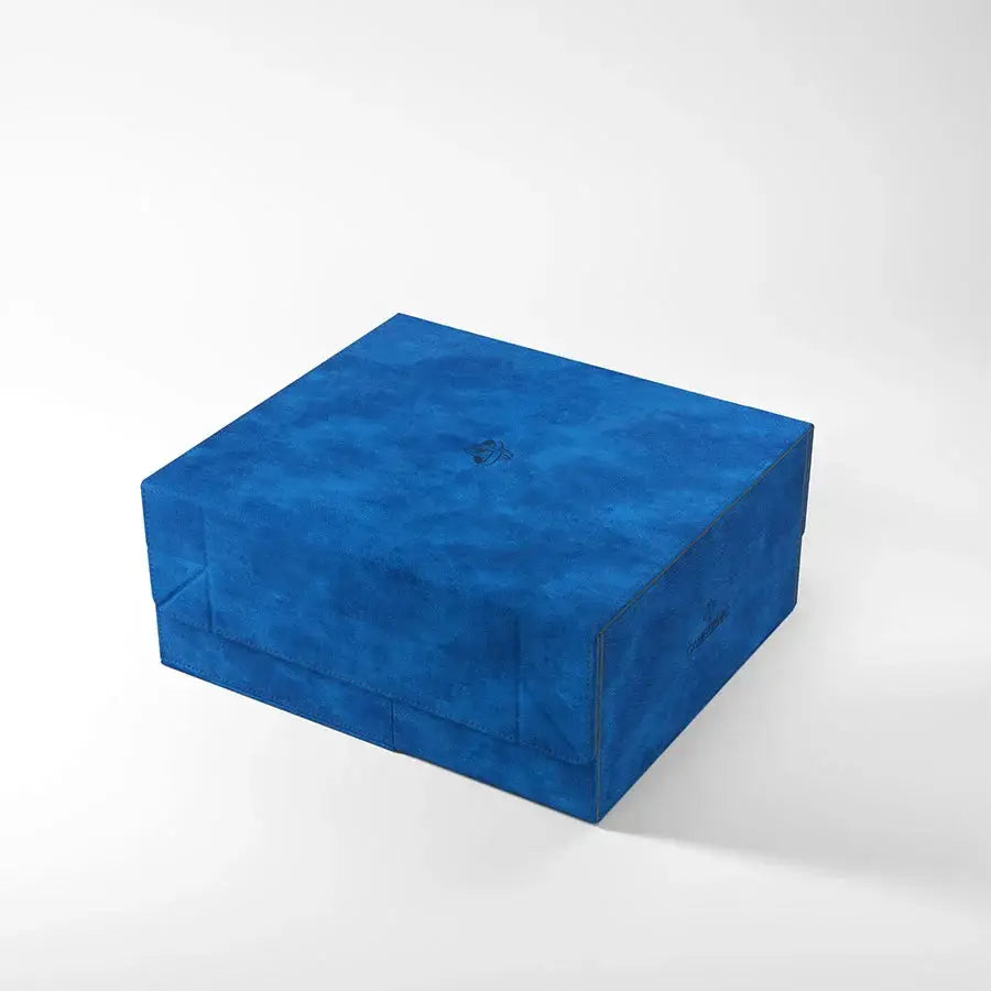 Blue GAMES’ LAIR 600+ CONVERTIBLE gaming chair by THE MIGHTY HOBBY SHOP, featuring ergonomic design and adjustable features.