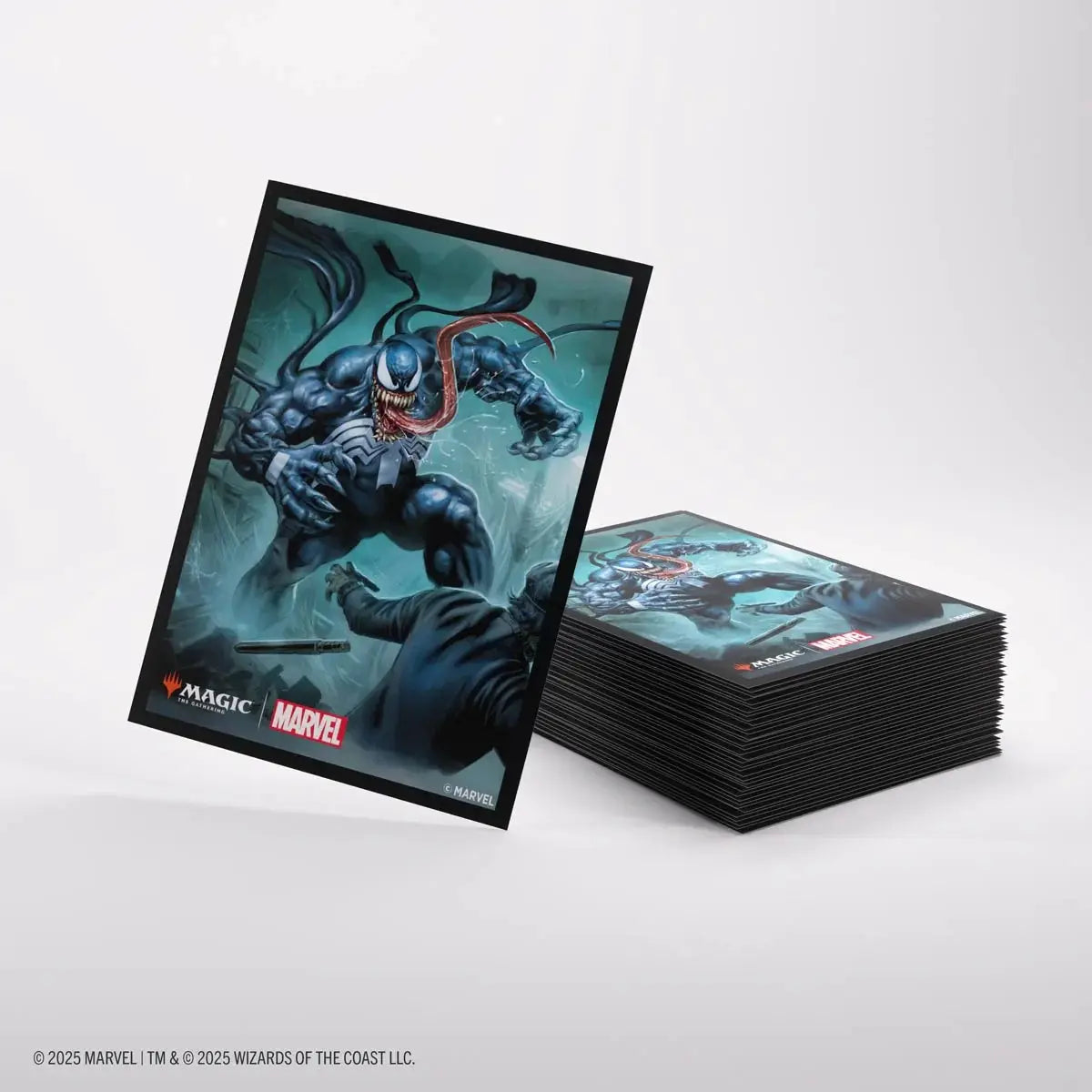 Gamegenic Premium Art Sleeves for Magic: The Gathering featuring Spider-Man and Venom artwork, designed for card protection.
