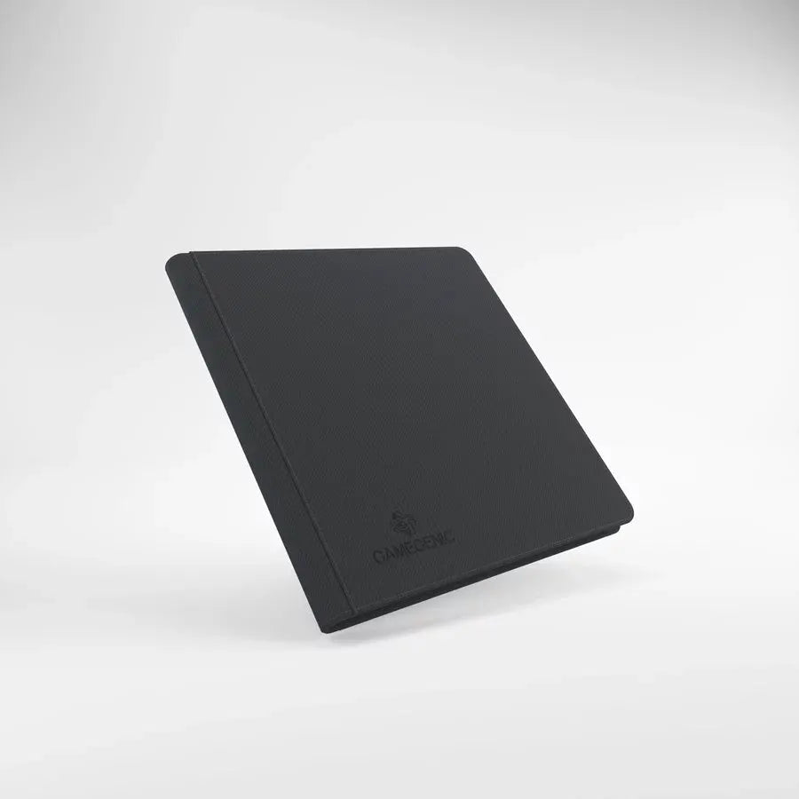 Black ZIP-UP ALBUM with 24 pockets from THE MIGHTY HOBBY SHOP, featuring a zipper closure and compact storage design.