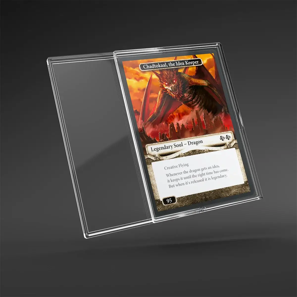 Gamegenic Slide Card Cases by The Mighty Hobby Shop, clear plastic cases for storing and protecting trading cards.