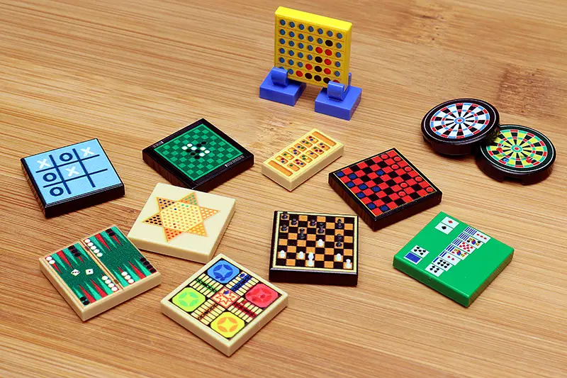 Classic Board Games Pack made using LEGO parts - B3 Customs by B3 Customs