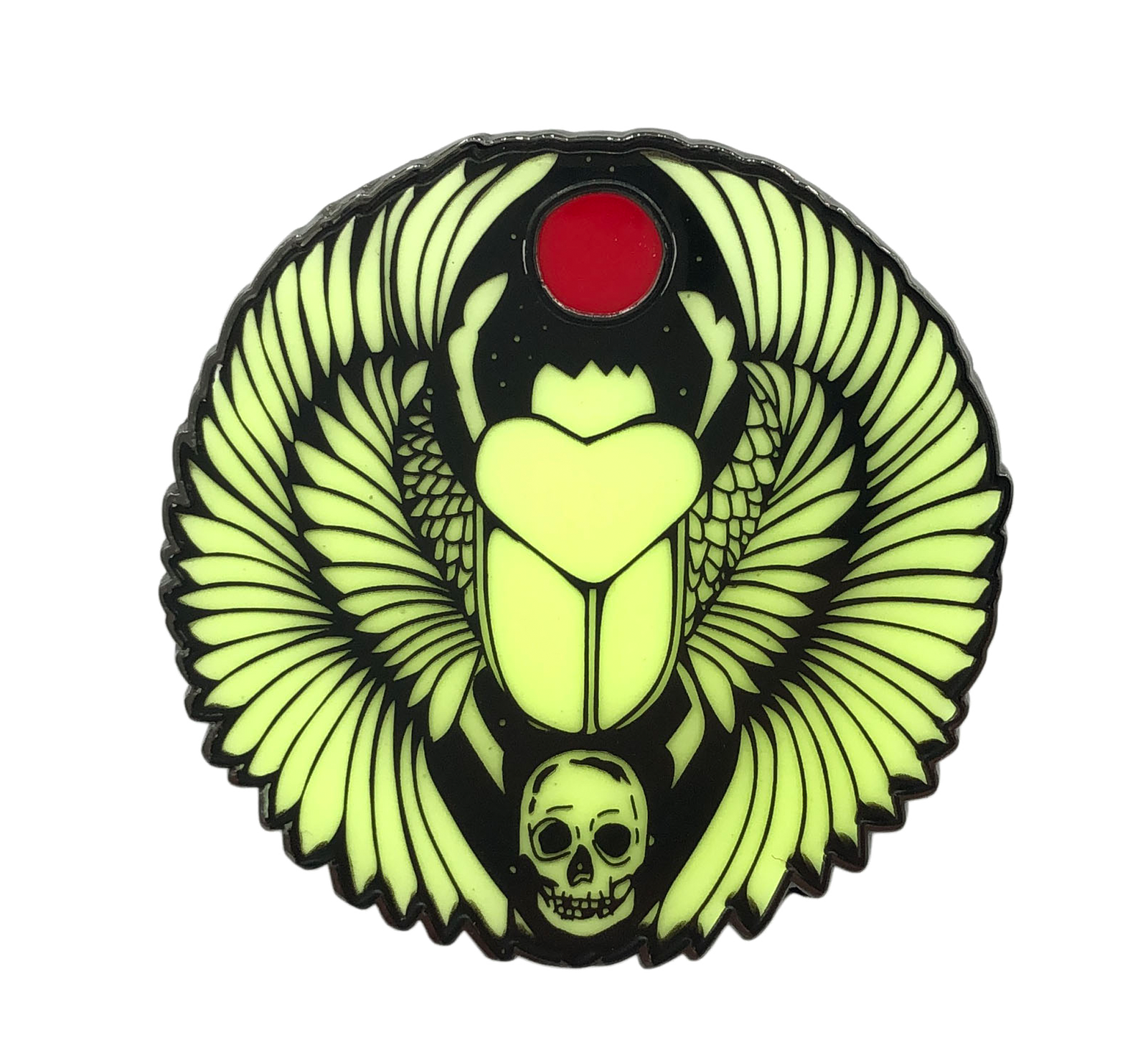 Gothic Queen - Scarab Pin (GITD) by THE MIGHTY HOBBY SHOP