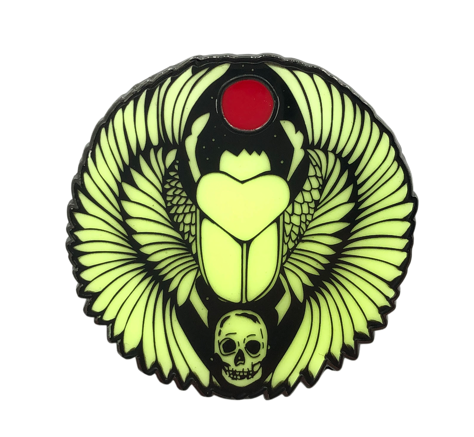 Gothic Queen - Scarab Pin (GITD) by THE MIGHTY HOBBY SHOP