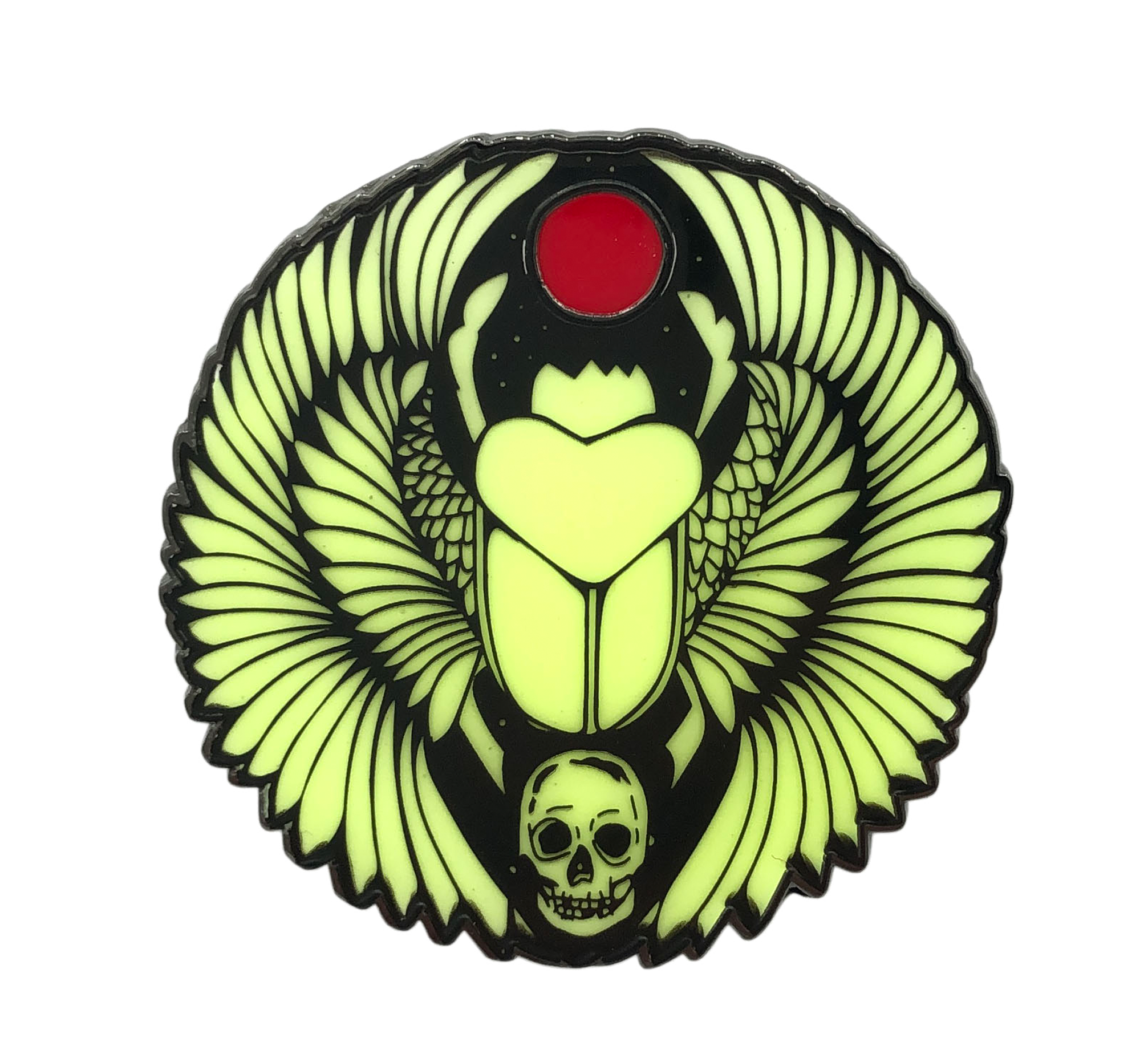 Gothic Queen - Scarab Pin (GITD) by THE MIGHTY HOBBY SHOP