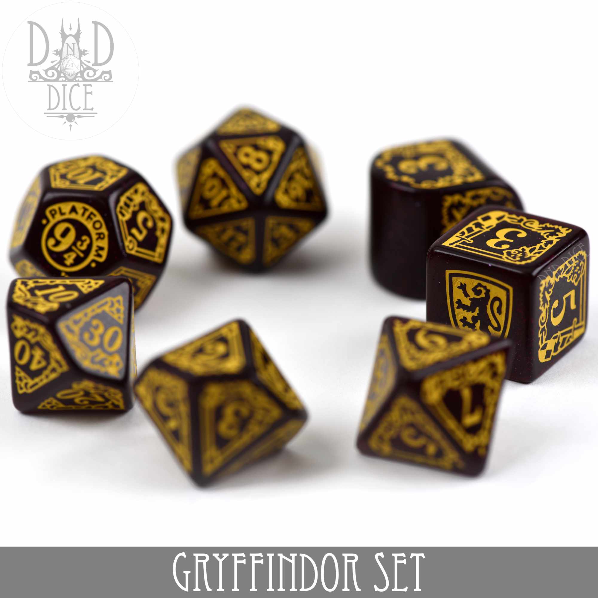 Harry Potter - Gryffindor Dice Set by DNDDICE.COM