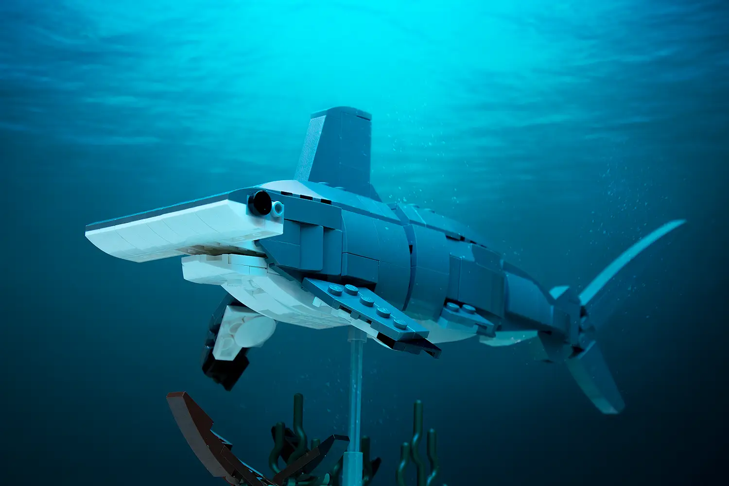 Hammerhead Shark Building Set made with LEGO parts - B3 Customs by B3 Customs