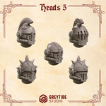 3d Printed Crimson Lords Heads #5 x10 by Greytide Studio