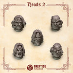 3d Printed Crimson Lords Heads #2 x10 by Greytide Studio