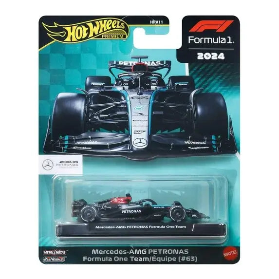 Hot Wheels 1:64 scale premium die-cast Formula 1® collectible toy race car with varied styles, detailed and vibrant.