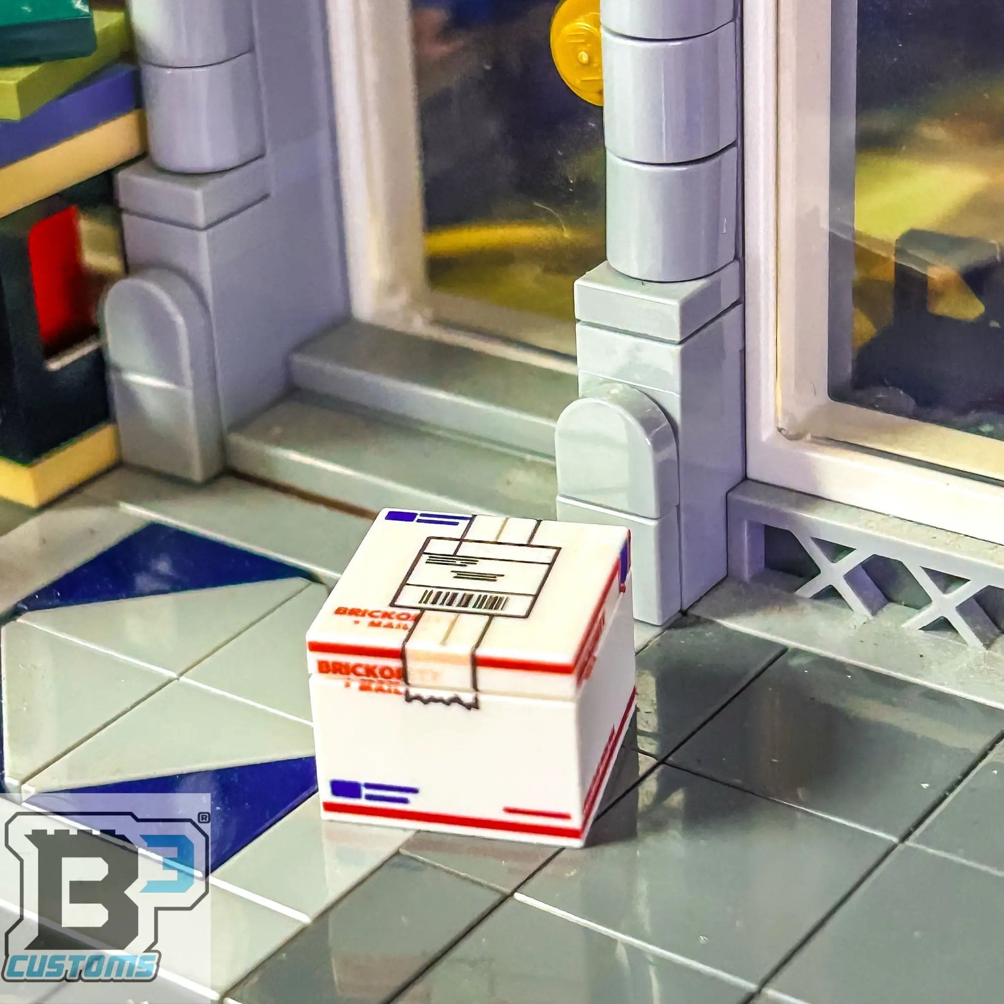 USPS Priority Shipping Box - Custom Printed made using LEGO parts by B3 Customs