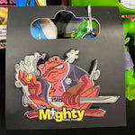 Anime Fest exclusive MHS X RGV pin with lanyard, limited edition LE50, featuring vibrant design and detailed artwork.