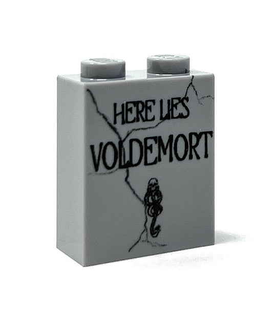 Voldemort Tombstone (Halloween) (1x2x2 Brick) made using LEGO part