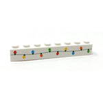 Christmas Lights Custom Printed on 1x8 Brick - B3 Customs made using LEGO part by B3 Customs