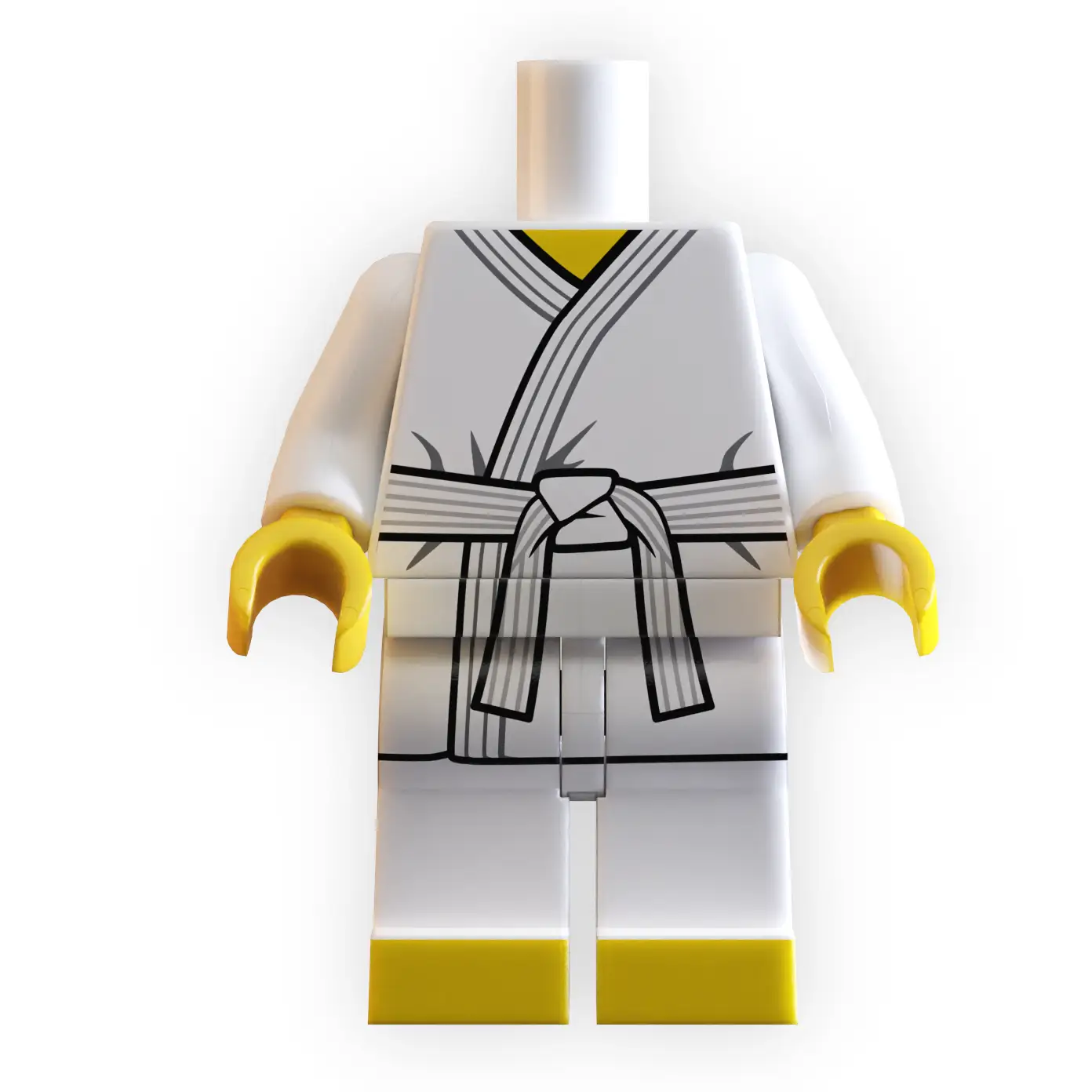 White Belt Karate Minifig Body by B3 Customs