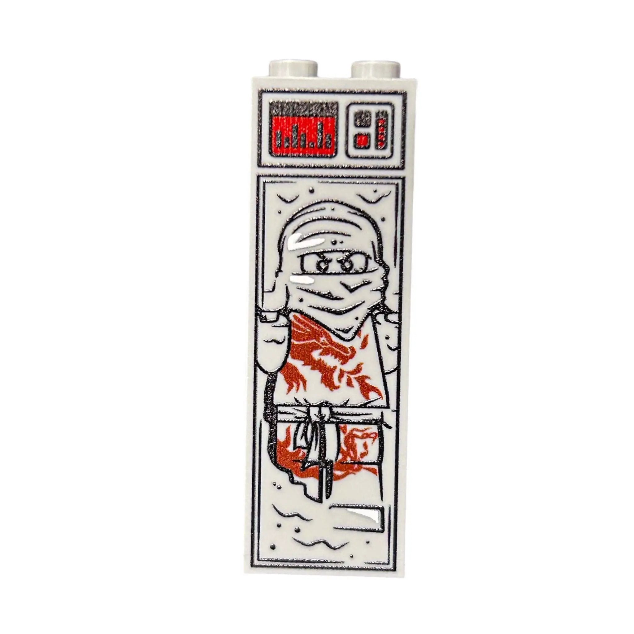 Red Ninja in Carbonite (1x2x5 Brick) by B3 Customs