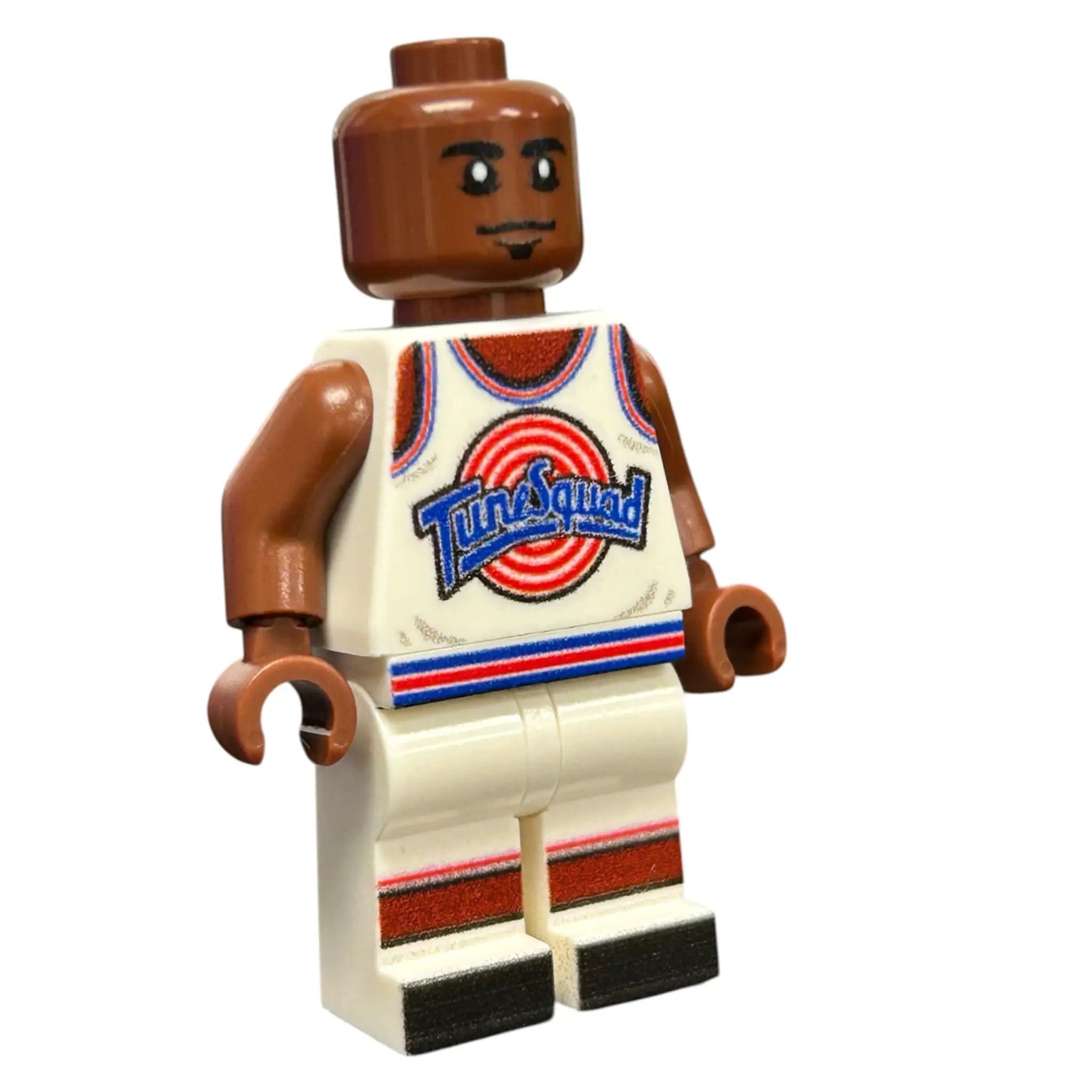 LEGO minifigure of MJ #23 SJ basketball player by B3 Customs, featuring detailed sports jersey and basketball accessories.