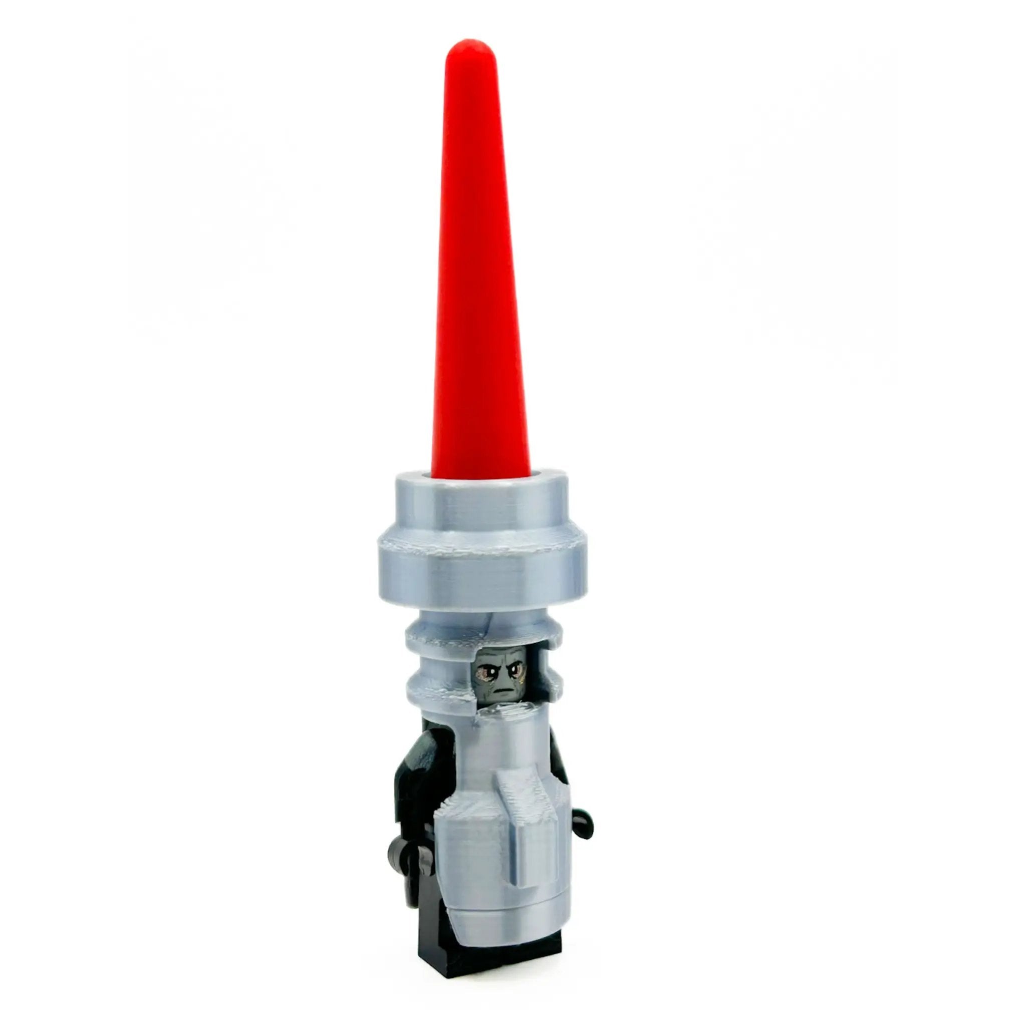 Vader minifigure from B3 Customs wearing a red blade costume, featuring detailed Star Wars character design and accessories.