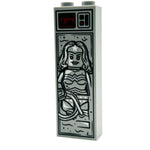 Amazon Warrior in Carbonite LEGO brick by B3 Customs, showing a detailed 1x2x5 brick with an Amazon warrior design.