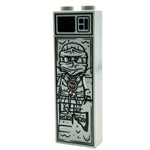 B3 Customs NYA in Carbonite LEGO brick 1x2x5, detailed close-up showing textured dark gray plastic construction.
