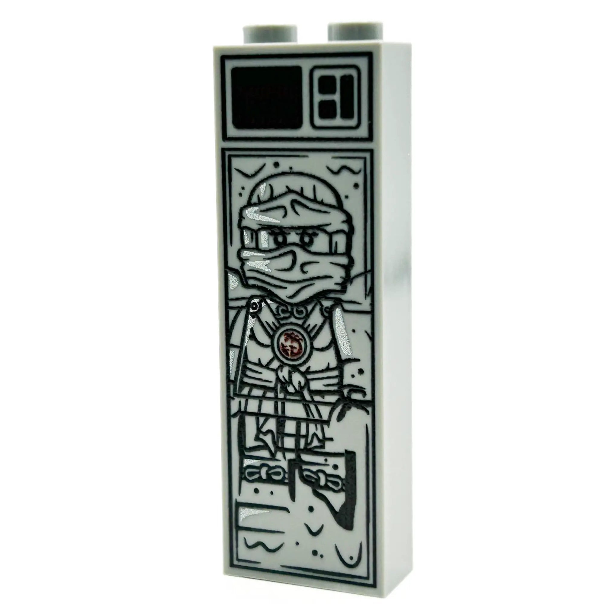 B3 Customs NYA in Carbonite LEGO brick 1x2x5, detailed close-up showing textured dark gray plastic construction.