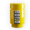 B3 Customs BUILD Energy Drink can in Bold Lemonade flavor, featuring bright yellow design and branding on a sleek aluminum can.