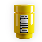 B3 Customs BUILD Energy Drink can in Bold Lemonade flavor, featuring bright yellow design and branding on a sleek aluminum can.