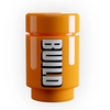 B3 Customs BUILD Energy Drink can in Orange Rush flavor, featuring bright orange design and bold branding on a white background