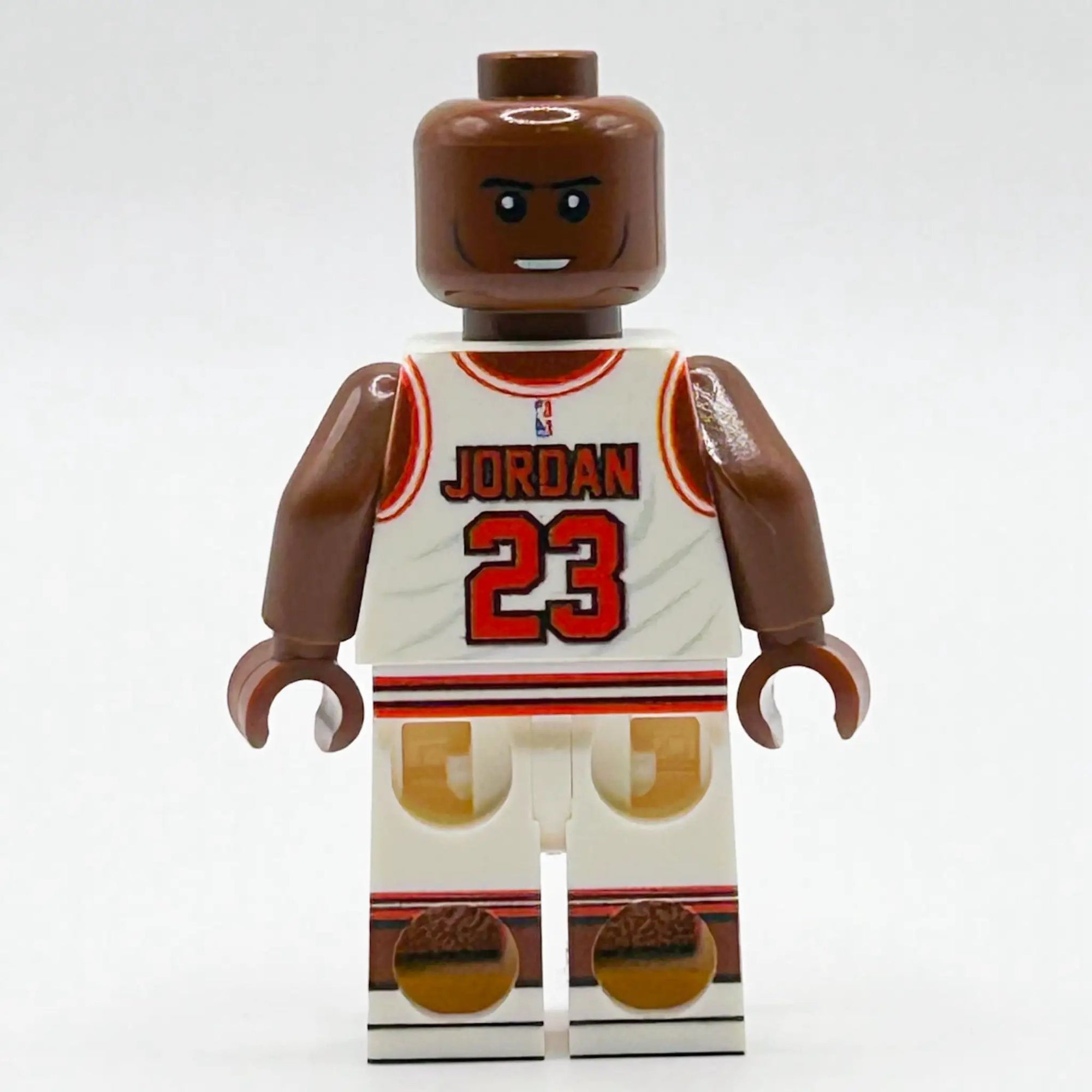 MJ #23 (White Jersey) Basketball Player Minifig made using LEGO parts - B3 Customs by B3 Customs