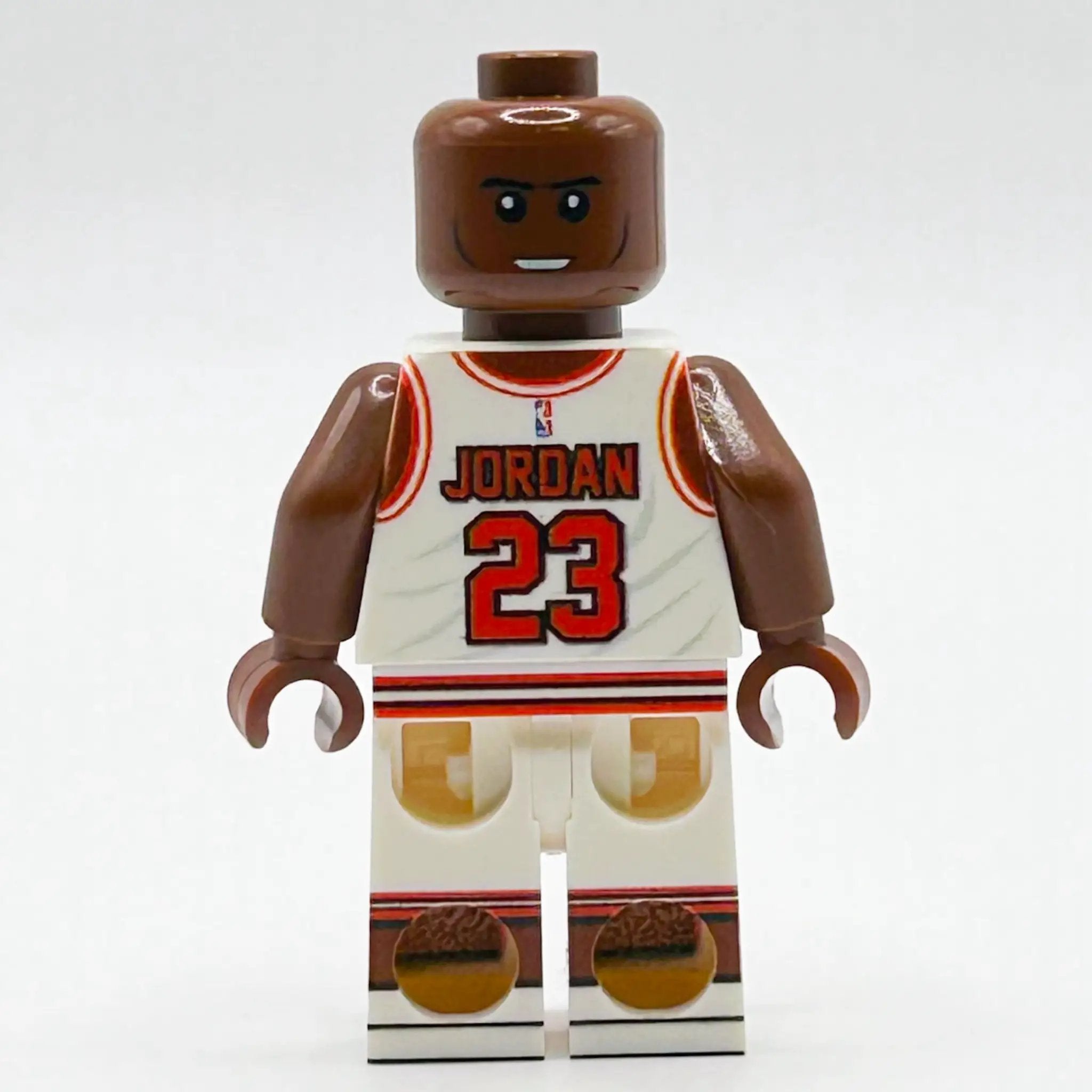 MJ #23 (White Jersey) Basketball Player Minifig made using LEGO parts - B3 Customs by B3 Customs