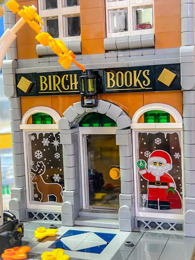 Christmas Reindeer Winter Village 4x6 Glass Window made with LEGO part - B3 Customs by B3 Customs