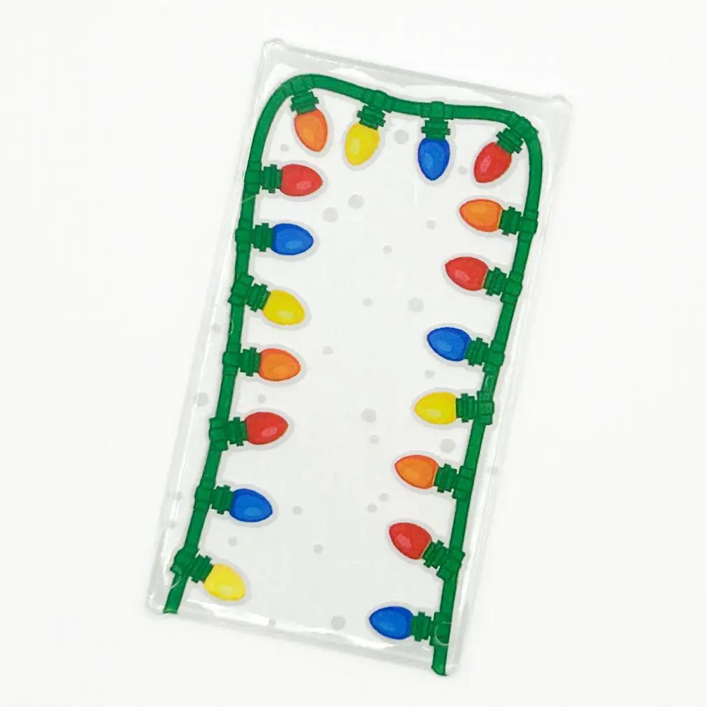 Christmas Lights 4x6 Glass Window made with LEGO part - B3 Customs by B3 Customs