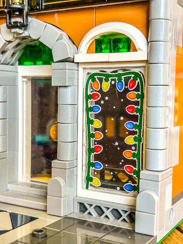 Christmas Lights 4x6 Glass Window made with LEGO part - B3 Customs by B3 Customs