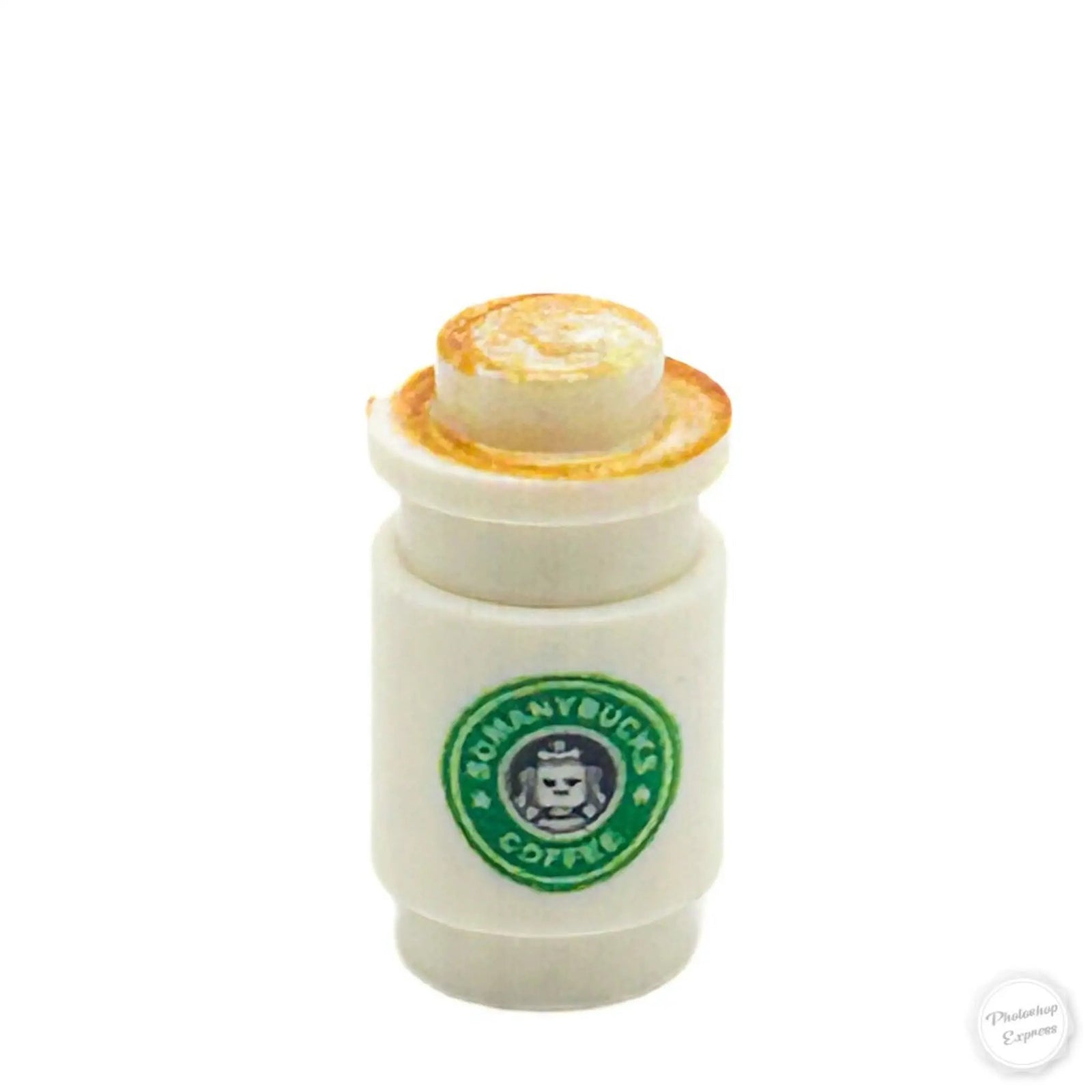 Somanybucks Latte Coffee Cup for Minifigs made from LEGO part - B3 Customs by B3 Customs