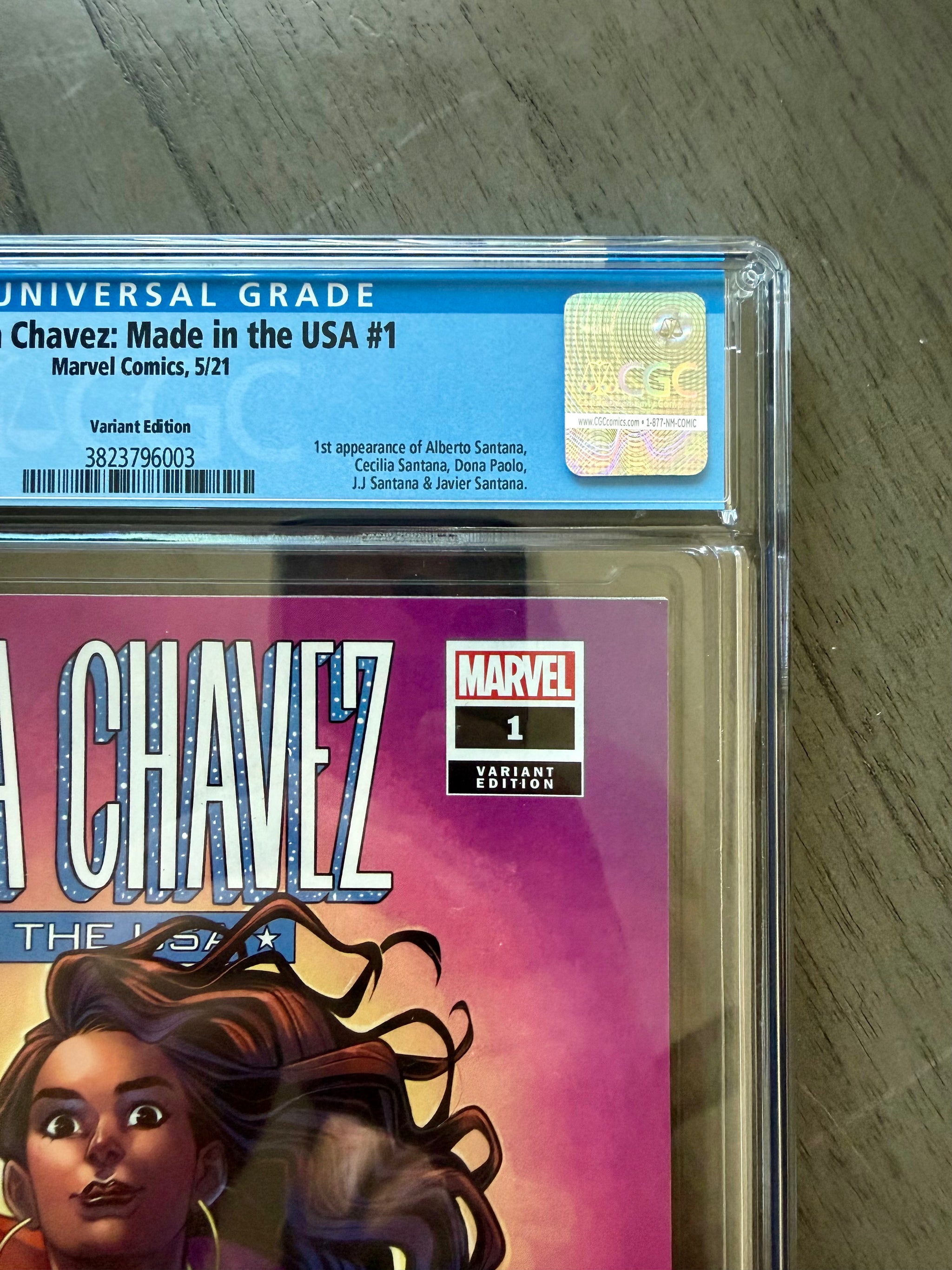 AMERICA CHAVEZ MADE IN THE USA #1 CGC 9.6 WP 1:25 Torque Variant 1st App Marvel