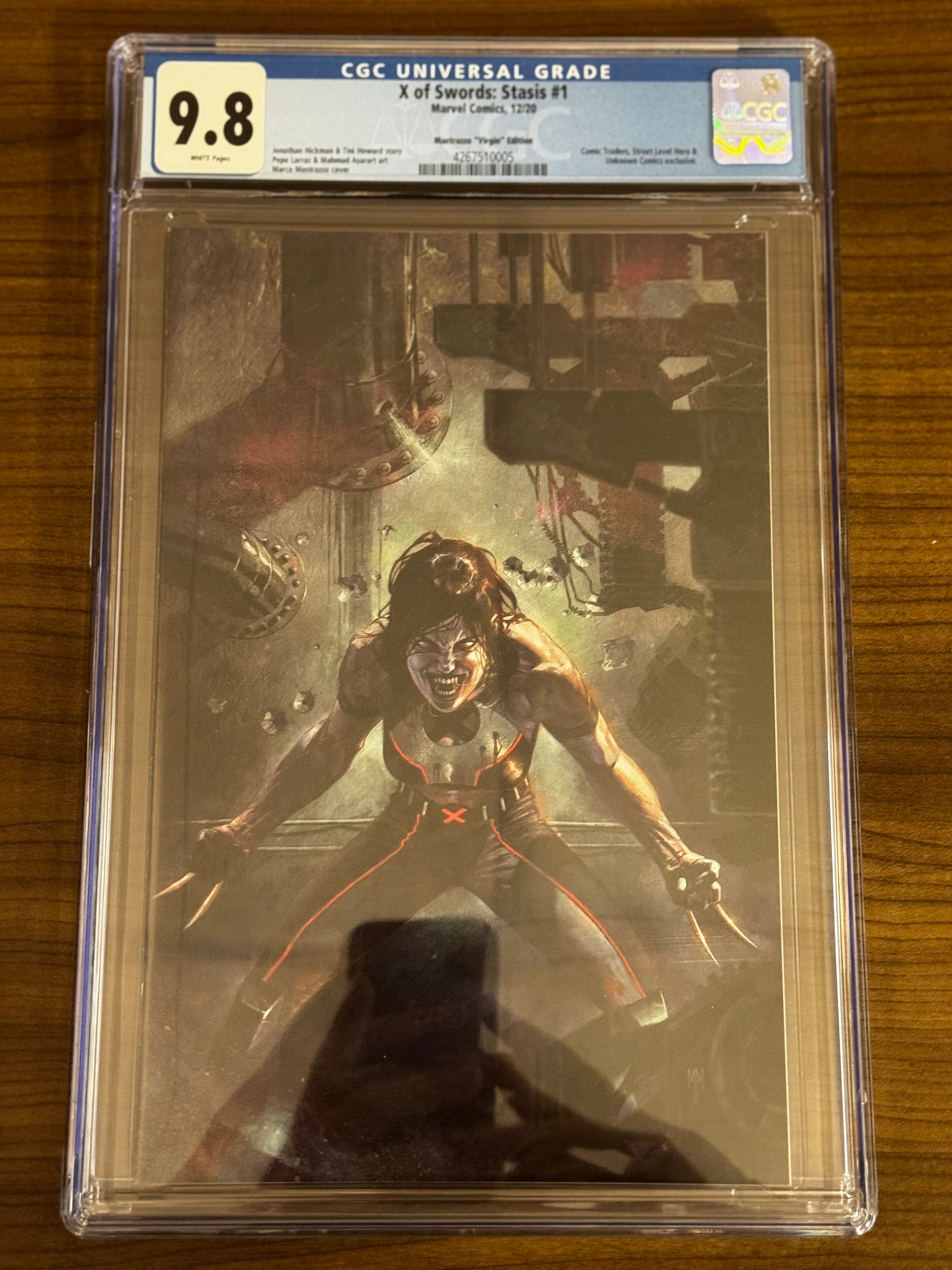 X OF SWORDS STASIS #1 MARCO MASTRAZZO UNKNOWN COMICS EXCLUSIVE VIRGIN VAR CGC 9.8 BLUE LABEL [IN STOCK]