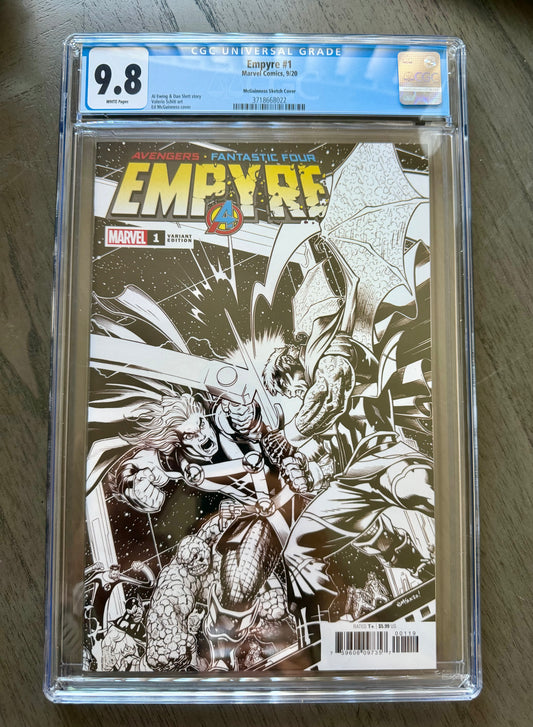EMPYRE #1 CGC 9.8 WP 1 Per Store Sketch Variant McGuinness Avengers Marvel 2020