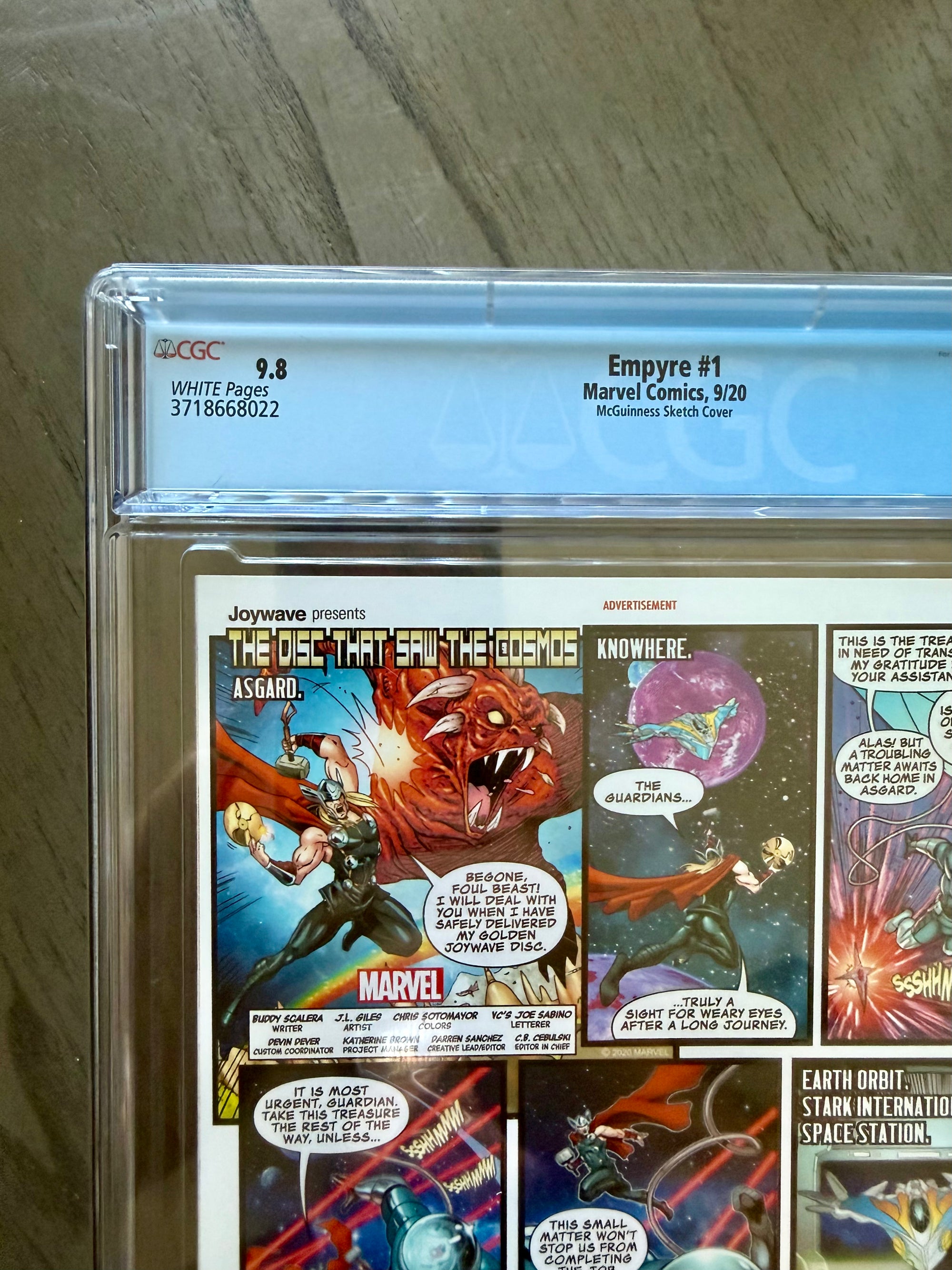 EMPYRE #1 CGC 9.8 WP 1 Per Store Sketch Variant McGuinness Avengers Marvel 2020