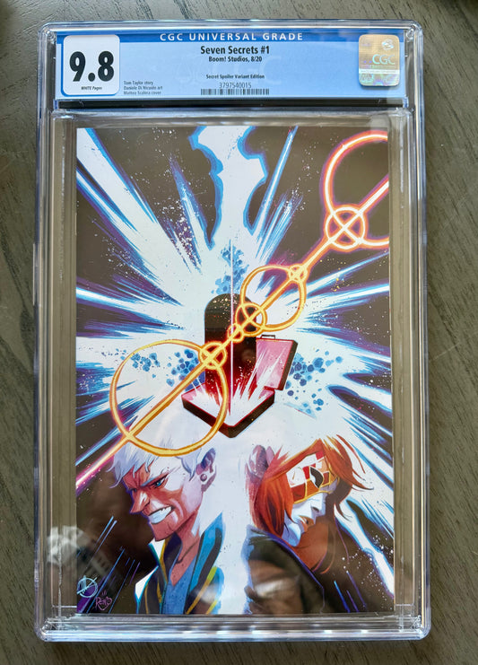 SEVEN SECRETS #1 CGC 9.8 WP BOOM! Scalera Secret Spoiler Virgin Variant 2020