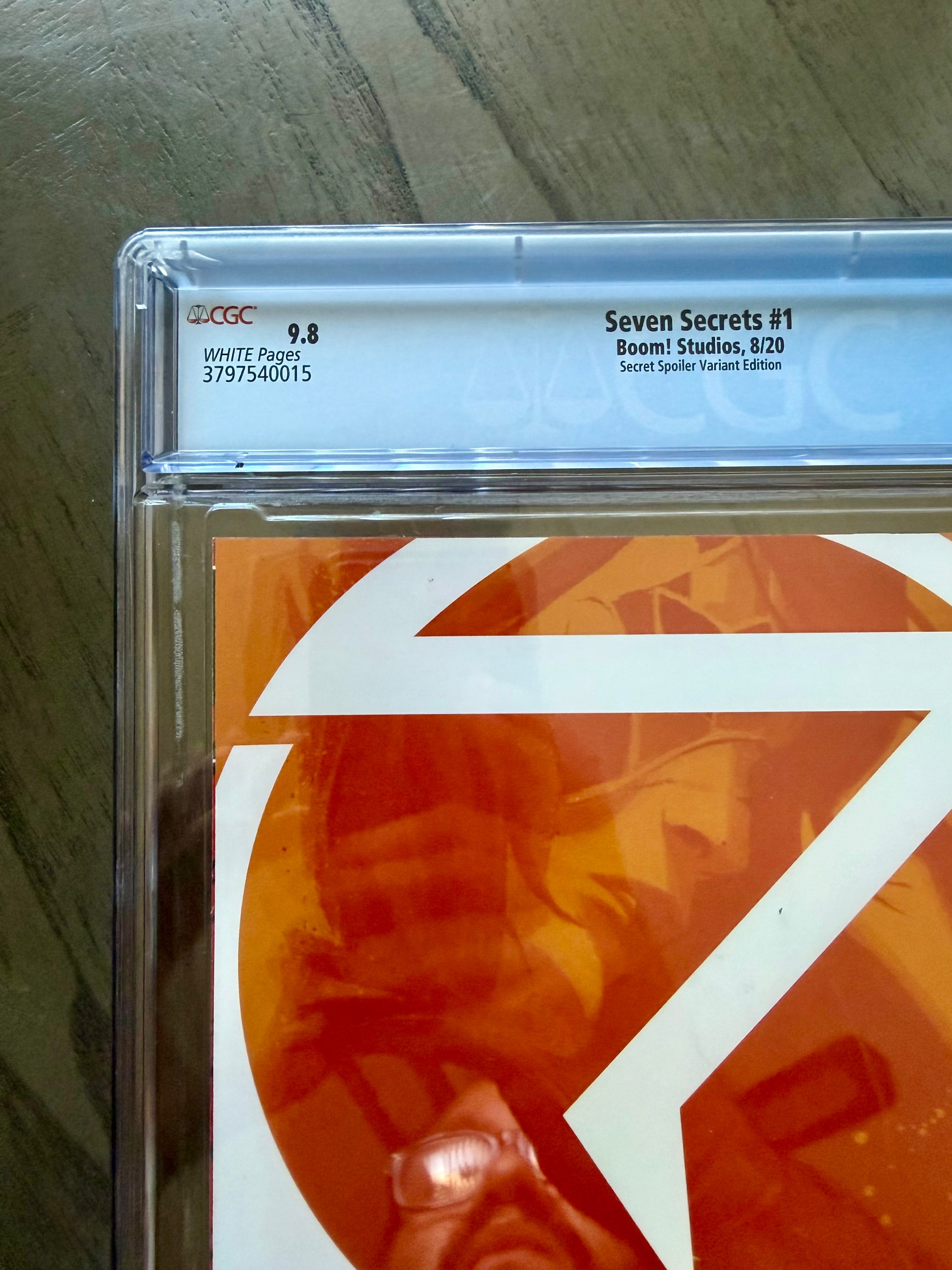 SEVEN SECRETS #1 CGC 9.8 WP BOOM! Scalera Secret Spoiler Virgin Variant 2020