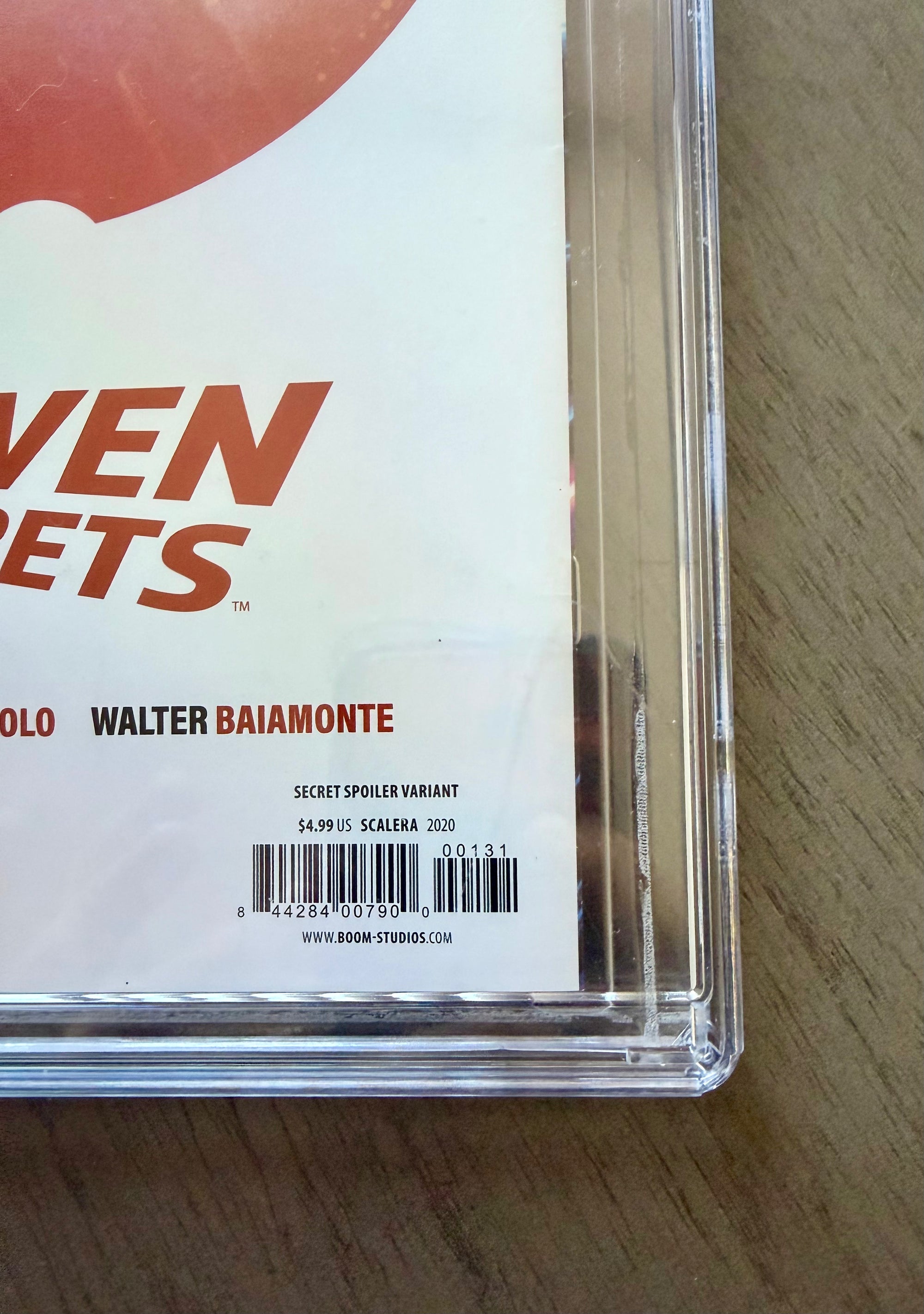 SEVEN SECRETS #1 CGC 9.8 WP BOOM! Scalera Secret Spoiler Virgin Variant 2020